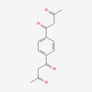 molecular formula C14H14O4 B3339053 1-[4-(3-Oxobutanoyl)phenyl]butane-1,3-dione CAS No. 57291-95-9