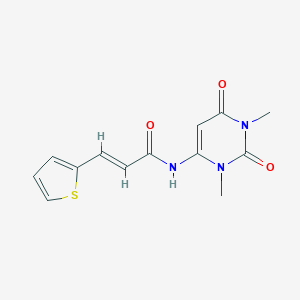 molecular formula C13H13N3O3S B333907 N-(1,3-dimethyl-2,6-dioxo-1,2,3,6-tetrahydro-4-pyrimidinyl)-3-(2-thienyl)acrylamide 