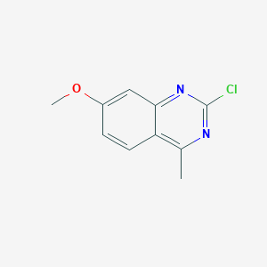 molecular formula C10H9ClN2O B3339074 2-Chloro-7-methoxy-4-methylquinazoline CAS No. 58487-56-2