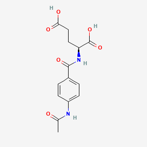 molecular formula C14H16N2O6 B3339075 N-(4-acetamidobenzoyl)-L-glutamic acid CAS No. 60474-41-1