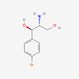 molecular formula C9H12BrNO2 B3339079 (1R,2R)-2-Amino-1-(4-bromophenyl)propane-1,3-diol CAS No. 605647-69-6