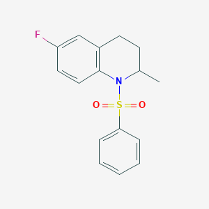 molecular formula C16H16FNO2S B333908 6-Fluoro-2-methyl-1-(phenylsulfonyl)-1,2,3,4-tetrahydroquinoline 