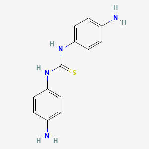 molecular formula C13H14N4S B3339084 1,3-Bis(4-aminophenyl)thiourea CAS No. 6268-26-4