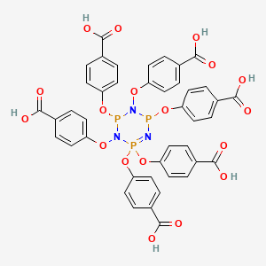 molecular formula C42H30N3O18P3 B3339112 Hexa(p-carboxyphenoxy)cyclotriphosphazene CAS No. 69322-61-8