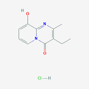 4H-Pyrido[1,2-a]pyrimidin-4-one, 3-ethyl-9-hydroxy-2-methyl-, hydrochloride (1:1)