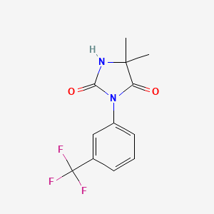 molecular formula C12H11F3N2O2 B3339128 Hydantoin, 5,5-dimethyl-3-(alpha,alpha,alpha-trifluoro-m-tolyl)- CAS No. 70842-06-7