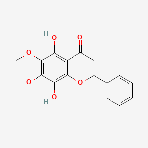 molecular formula C17H14O6 B3339143 5,8-二羟基-6,7-二甲氧基黄酮 CAS No. 73202-52-5