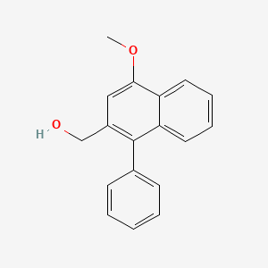 molecular formula C18H16O2 B3339155 (4-Methoxy-1-phenylnaphthalen-2-yl)methanol CAS No. 76694-22-9