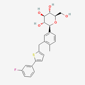 molecular formula C24H25FO5S B3339183 D-Glucitol, 1,5-anhydro-1-C-[3-[[5-(3-fluorophenyl)-2-thienyl]methyl]-4-methylphenyl]-, (1S)- CAS No. 842133-17-9
