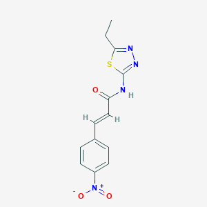 molecular formula C13H12N4O3S B333922 N-(5-ethyl-1,3,4-thiadiazol-2-yl)-3-{4-nitrophenyl}acrylamide 
