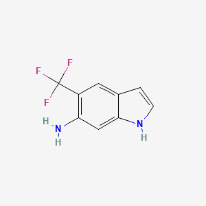 molecular formula C9H7F3N2 B3339236 5-(Trifluoromethyl)-1H-indol-6-amine CAS No. 873055-24-4