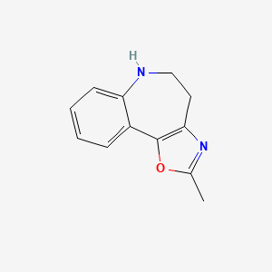 molecular formula C12H12N2O B3339243 2-methyl-5,6-dihydro-4H-benzo[b]oxazolo[5,4-d]azepine CAS No. 877858-27-0