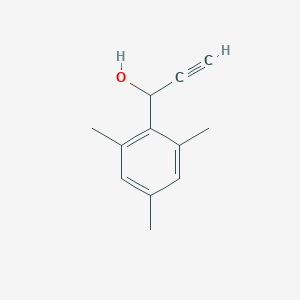 molecular formula C12H14O B3339329 1-(2,4,6-Trimethylphenyl)-2-propyn-1-ol CAS No. 100121-36-6