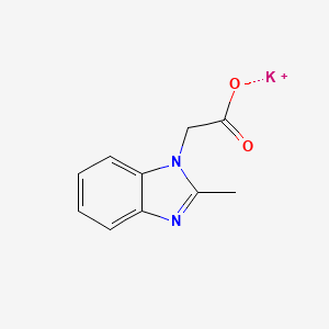 molecular formula C10H9KN2O2 B3339337 （2-甲基-1H-苯并咪唑-1-基）乙酸钾 CAS No. 1015533-35-3