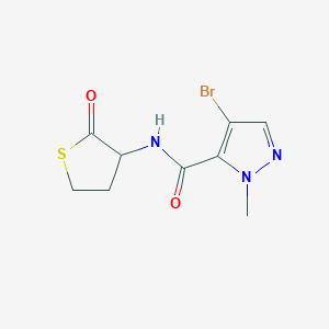 molecular formula C9H10BrN3O2S B333934 4-Bromo-1-methyl-N-(2-oxotetrahydro-3-thienyl)-1H-pyrazole-5-carboxamide 