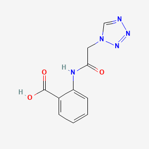 molecular formula C10H9N5O3 B3339374 2-[2-(1H-1,2,3,4-tetrazol-1-yl)acetamido]benzoic acid CAS No. 1016820-03-3
