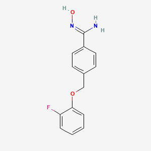 molecular formula C14H13FN2O2 B3339401 4-(2-fluorophenoxymethyl)-N'-hydroxybenzene-1-carboximidamide CAS No. 1016853-56-7