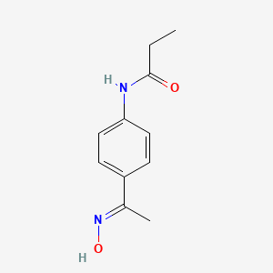 molecular formula C11H14N2O2 B3339414 N-{4-[1-(hydroxyimino)ethyl]phenyl}propanamide CAS No. 1016878-94-6