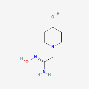N'-hydroxy-2-(4-hydroxypiperidin-1-yl)ethanimidamide