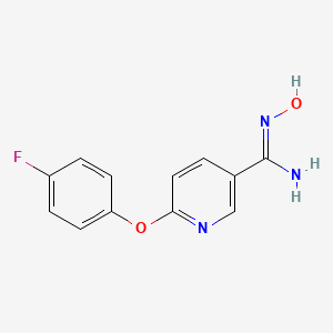 molecular formula C12H10FN3O2 B3339429 6-(4-fluorophenoxy)-N'-hydroxypyridine-3-carboximidamide CAS No. 1017043-73-0