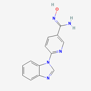 6-(1H-1,3-benzodiazol-1-yl)-N'-hydroxypyridine-3-carboximidamide