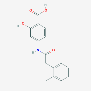molecular formula C16H15NO4 B3339450 2-Hydroxy-4-[2-(2-methylphenyl)acetamido]benzoic acid CAS No. 1019110-28-1