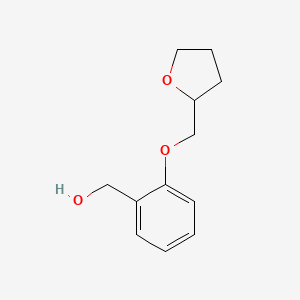 molecular formula C12H16O3 B3339463 [2-(Oxolan-2-ylmethoxy)phenyl]methanol CAS No. 1021031-79-7