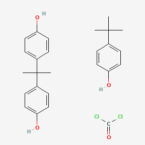 molecular formula C26H30Cl2O4 B3339469 4-Tert-butylphenol;carbonyl dichloride;4-[2-(4-hydroxyphenyl)propan-2-yl]phenol CAS No. 103598-77-2