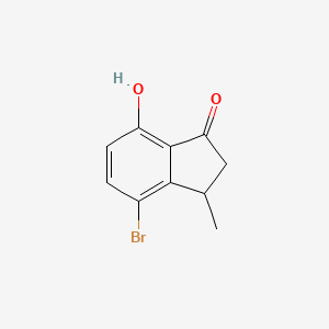 molecular formula C10H9BrO2 B3339486 4-溴-7-羟基-3-甲基茚满-1-酮 CAS No. 104517-25-1