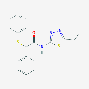 N-(5-ethyl-1,3,4-thiadiazol-2-yl)-2-phenyl-2-(phenylsulfanyl)acetamide