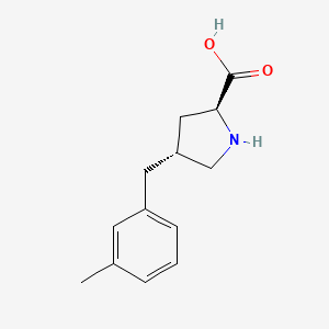 molecular formula C13H17NO2 B3339520 (2S,4R)-4-(3-Methylbenzyl)pyrrolidine-2-carboxylic acid CAS No. 1049978-54-2