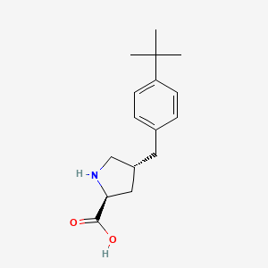 molecular formula C16H23NO2 B3339558 (2S,4R)-4-(4-tert-Butylbenzyl)pyrrolidine-2-carboxylic acid CAS No. 1049982-04-8
