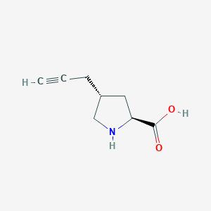 molecular formula C8H11NO2 B3339567 (2S,4R)-4-(Prop-2-ynyl)pyrrolidine-2-carboxylic acid CAS No. 1049984-28-2