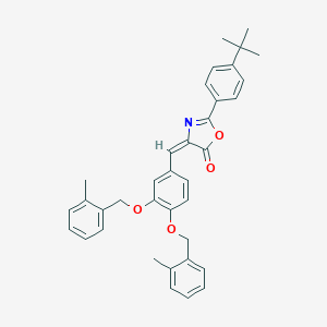 molecular formula C36H35NO4 B333959 4-{3,4-bis[(2-methylbenzyl)oxy]benzylidene}-2-(4-tert-butylphenyl)-1,3-oxazol-5(4H)-one 