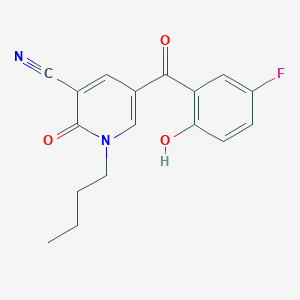 1-Butyl-5-(5-fluoro-2-hydroxybenzoyl)-2-oxo-1,2-dihydropyridine-3-carbonitrile
