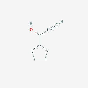 molecular formula C8H12O B3339645 1-环戊基丙-2-炔-1-醇 CAS No. 112256-09-4
