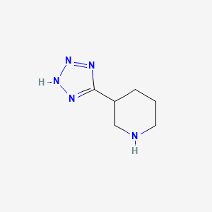 molecular formula C6H11N5 B3339651 哌啶，3-(1H-四唑-5-基)- CAS No. 112626-96-7