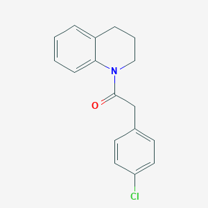 molecular formula C17H16ClNO B333967 1-[(4-Chlorophenyl)acetyl]-1,2,3,4-tetrahydroquinoline 