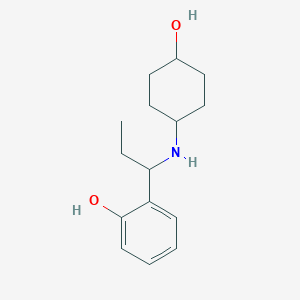 molecular formula C15H23NO2 B3339676 2-{1-[(4-Hydroxycyclohexyl)amino]propyl}phenol CAS No. 1152819-60-7
