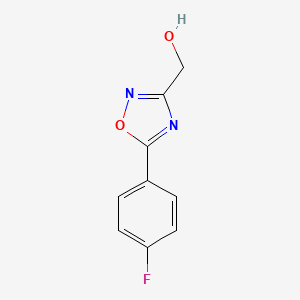 molecular formula C9H7FN2O2 B3339684 [5-(4-Fluorophenyl)-1,2,4-oxadiazol-3-yl]methanol CAS No. 1153456-93-9