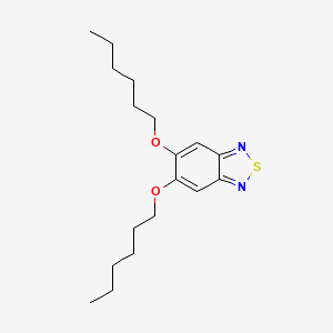 molecular formula C18H28N2O2S B3339730 5,6-双(己氧基)苯并[c][1,2,5]噻二唑 CAS No. 1190978-93-8