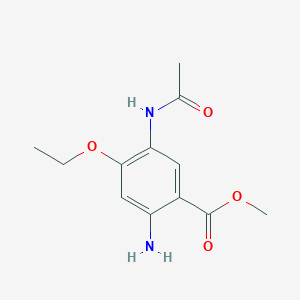 molecular formula C12H16N2O4 B3339766 Methyl 5-acetamido-2-amino-4-ethoxybenzoate CAS No. 1222172-49-7