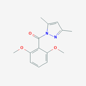 molecular formula C14H16N2O3 B333978 1-(2,6-dimethoxybenzoyl)-3,5-dimethyl-1H-pyrazole 