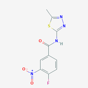molecular formula C10H7FN4O3S B333979 4-fluoro-3-nitro-N-(5-methyl-1,3,4-thiadiazol-2-yl)benzamide 