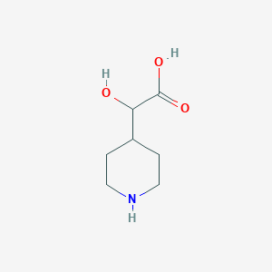 molecular formula C7H13NO3 B3339795 2-Hydroxy-2-(piperidin-4-yl)acetic acid CAS No. 1258641-10-9