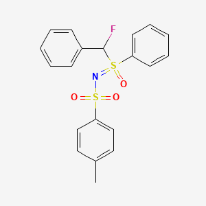 molecular formula C20H18FNO3S2 B3339799 S-(alpha-Fluorobenzyl)-S-phenyl-N-(p-tolylsulfonyl)sulfoximine CAS No. 1260143-68-7