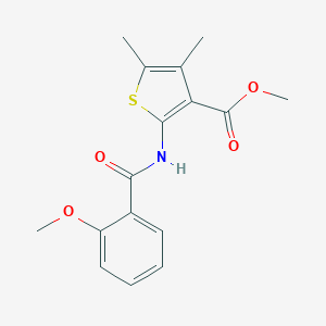 molecular formula C16H17NO4S B333984 Methyl 2-[(2-methoxybenzoyl)amino]-4,5-dimethylthiophene-3-carboxylate 