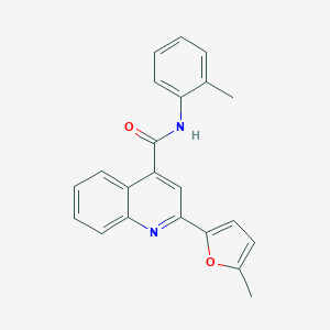 molecular formula C22H18N2O2 B333991 2-(5-methylfuran-2-yl)-N-(2-methylphenyl)quinoline-4-carboxamide 