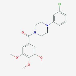 molecular formula C20H23ClN2O4 B333994 1-(3-Chlorophenyl)-4-(3,4,5-trimethoxybenzoyl)piperazine 