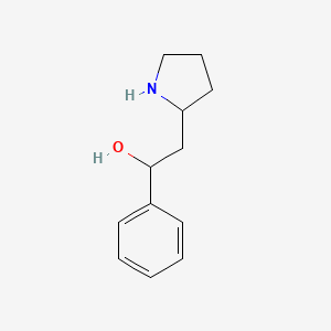 molecular formula C12H17NO B3339941 1-Phenyl-2-(pyrrolidin-2-yl)ethan-1-ol CAS No. 1354959-11-7